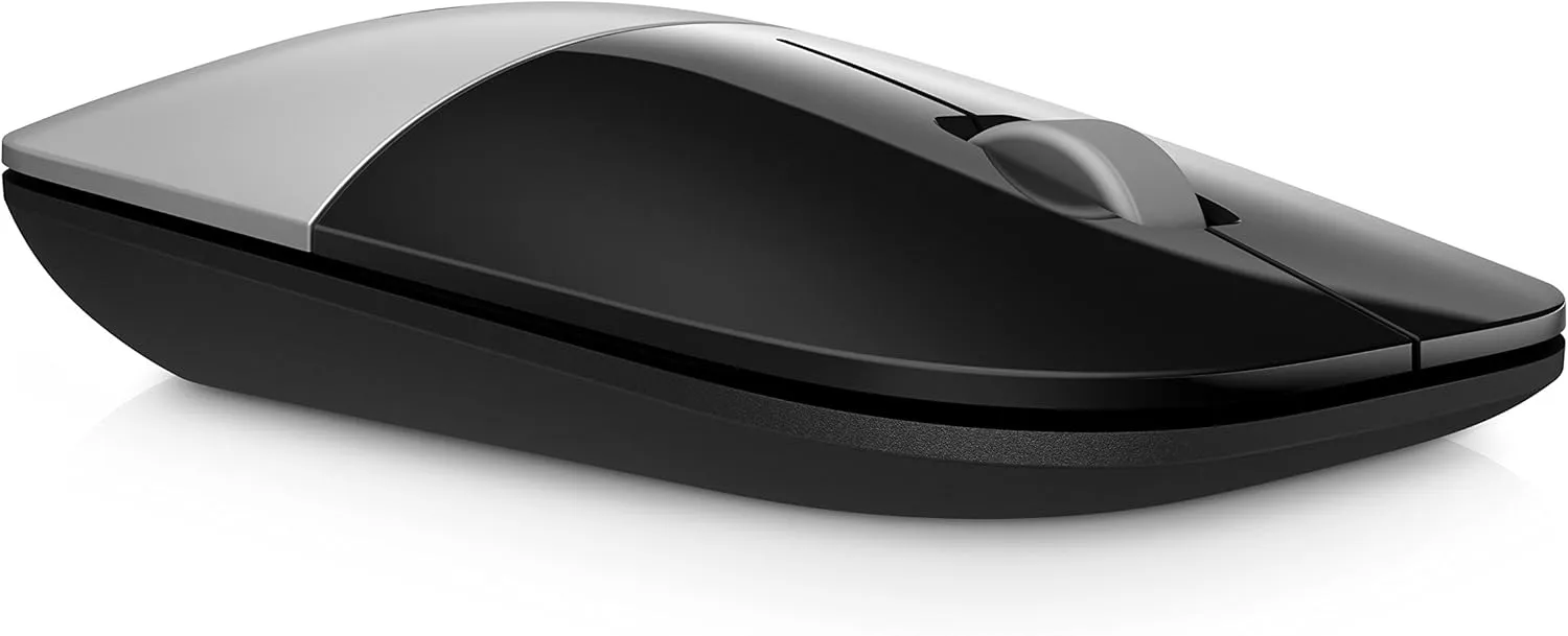 HP Z3700 G2 Wireless Mouse - Natural Silver, Sleek Portable Design fits Comfortably Anywhere, 2.4GHz Wireless Receiver, Blue Optical Sensor, Wins PC, Laptop, Notebook, Mac, Chromebook (66Z09AA#ABL)