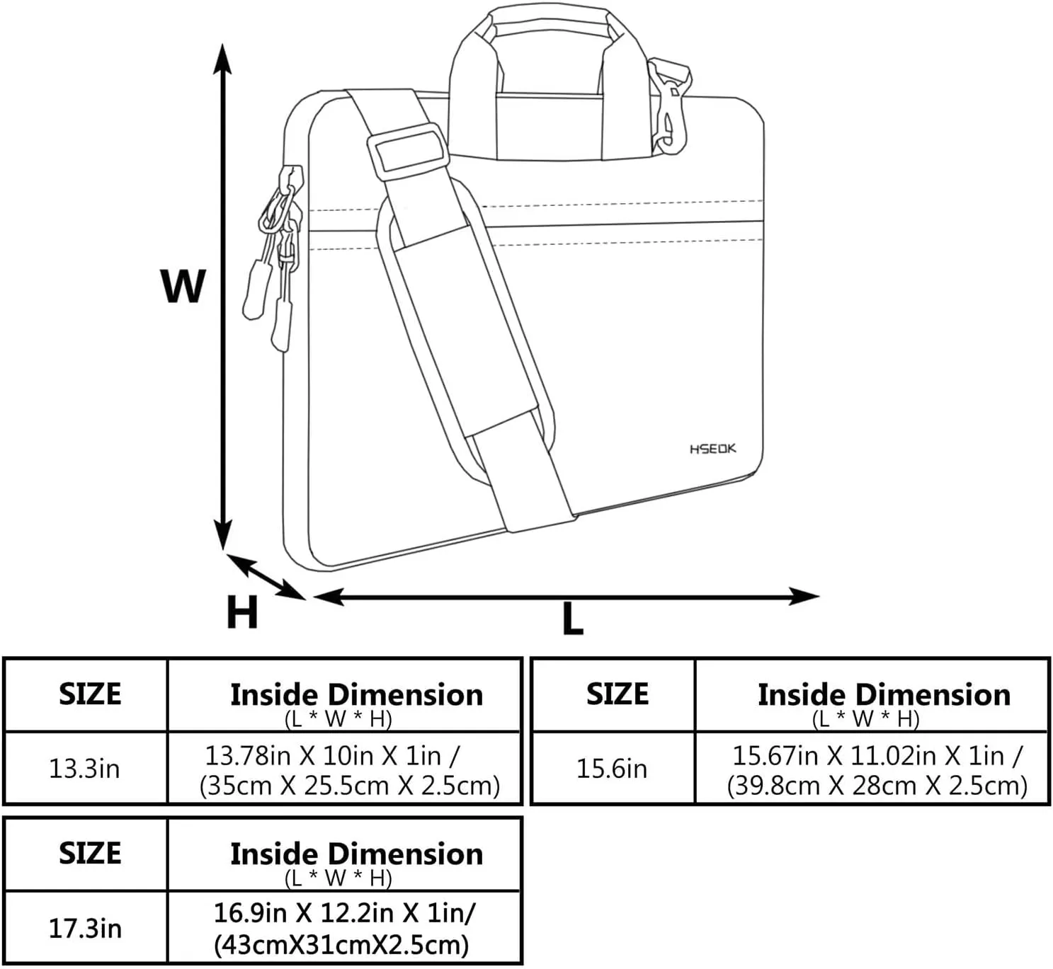 Hseok Laptop Shoulder Bag 15 15.6 16 Inch Briefcase, Compatible MacBook Pro 16 inch 2025-2019 M4 M3 M2 M1, Mac 15.4", XPS 15 and Most 15-16 inch Notebooks, Spill-Resistant Handbag, Dark Gray & Gray