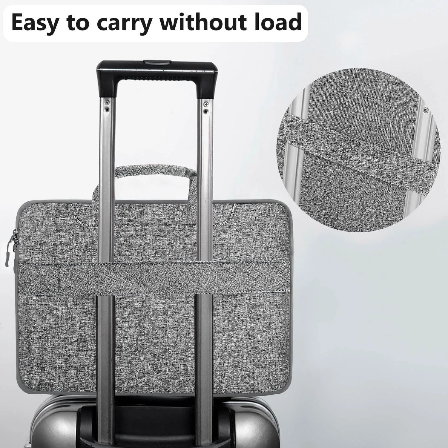 Hseok Laptop Shoulder Bag 15 15.6 16 Inch Briefcase, Compatible MacBook Pro 16 inch 2025-2019 M4 M3 M2 M1, Mac 15.4", XPS 15 and Most 15-16 inch Notebooks, Spill-Resistant Handbag, Dark Gray & Gray