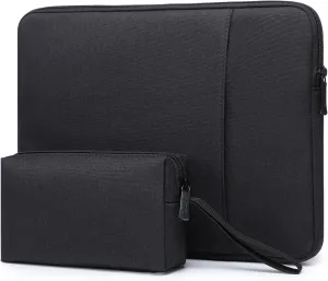 HYZUO 13.3-14 Inch Laptop Sleeve Bag Set for MacBook Pro 14 M4/M3/M2/M1, MacBook Air/Pro 13.3, 13.5"/13.8" Surface Book/Laptop, Notebook Case for 13.3" HP Dell Lenovo Asus Acer, Black