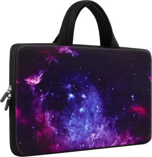 iColor 14 15 15.4 15.6 inch Laptop Bag Sleeve Handle Chromebook Case Protect Pouch Holder Notebook Sleeve Neoprene Chromebook Cover Soft Carrying Travel Case Galaxy ICB-15