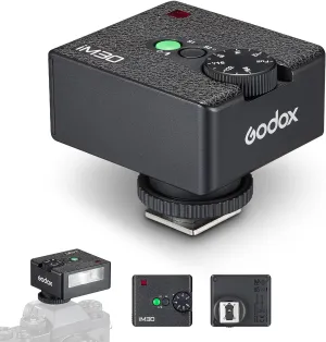 IM30 Camera Flash, Mini Camera Flash with GN15, 7 Power Levels, 230 Full-Power Pocket Mini Flashes Replaceable Battery Single-Contact Hotshoe Speedlite for Canon/Nikon/Fuji