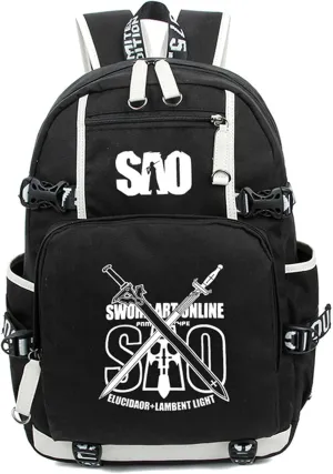 ISaikoy Anime Sword Art Online Backpack Satchel Bookbag Daypack School Bag Laptop Shoulder Bag Style 1