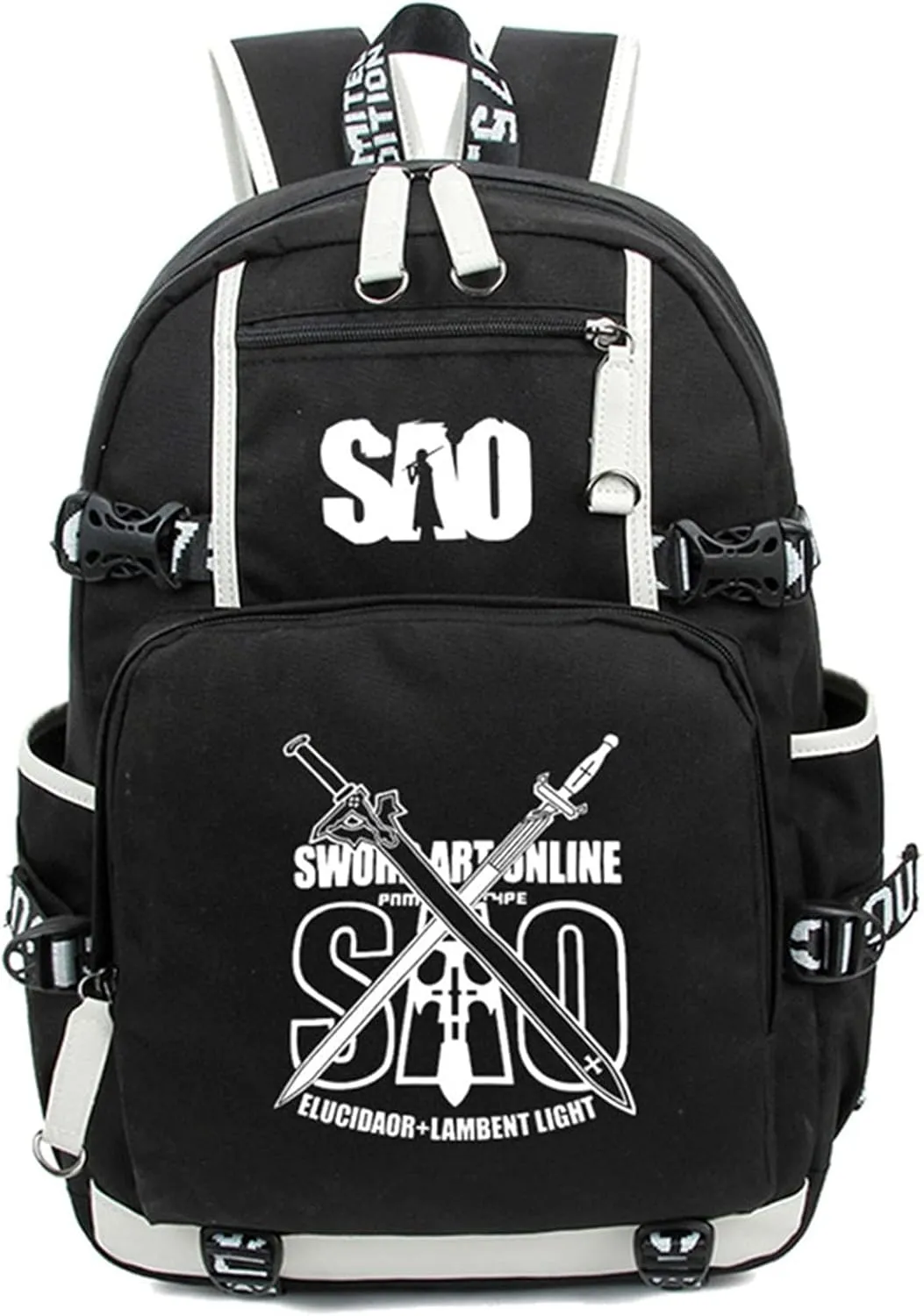 ISaikoy Anime Sword Art Online Backpack Satchel Bookbag Daypack School Bag Laptop Shoulder Bag Style 1