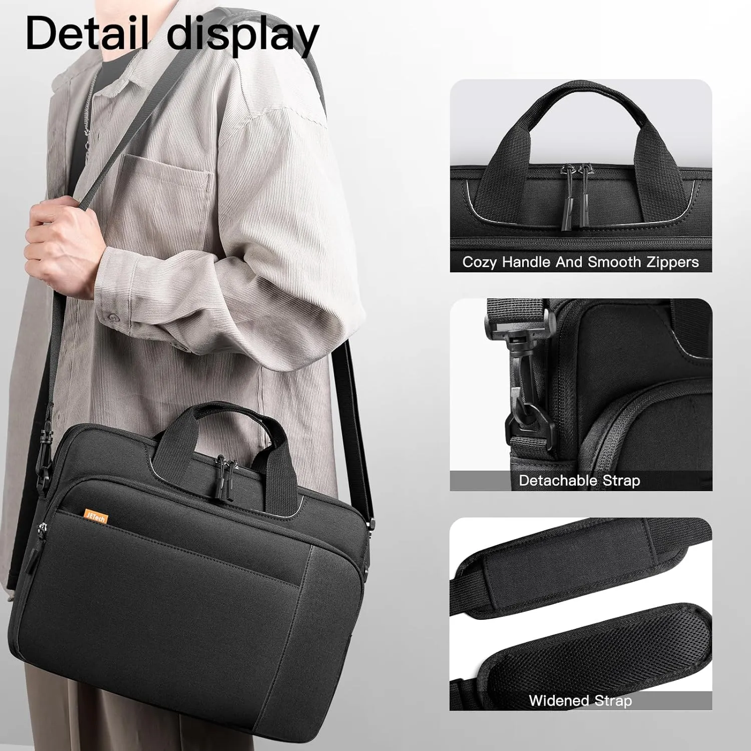 JETech Laptop Bag Case, Waterproof Slim Computer Sleeve Cover Compatible with MacBook Air/Pro, Surface Book and Other laptops