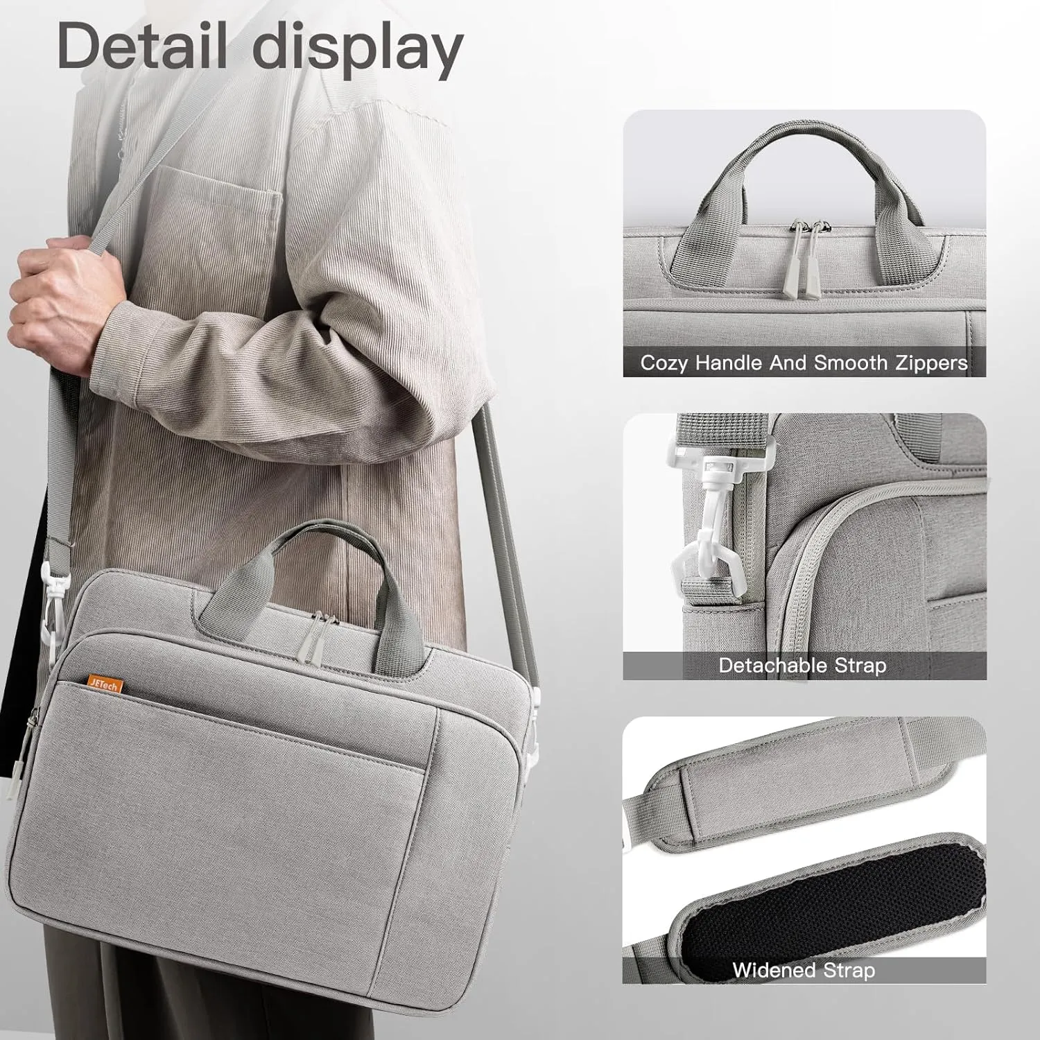 JETech Laptop Bag Case, Waterproof Slim Computer Sleeve Cover Compatible with MacBook Air/Pro, Surface Book and Other laptops