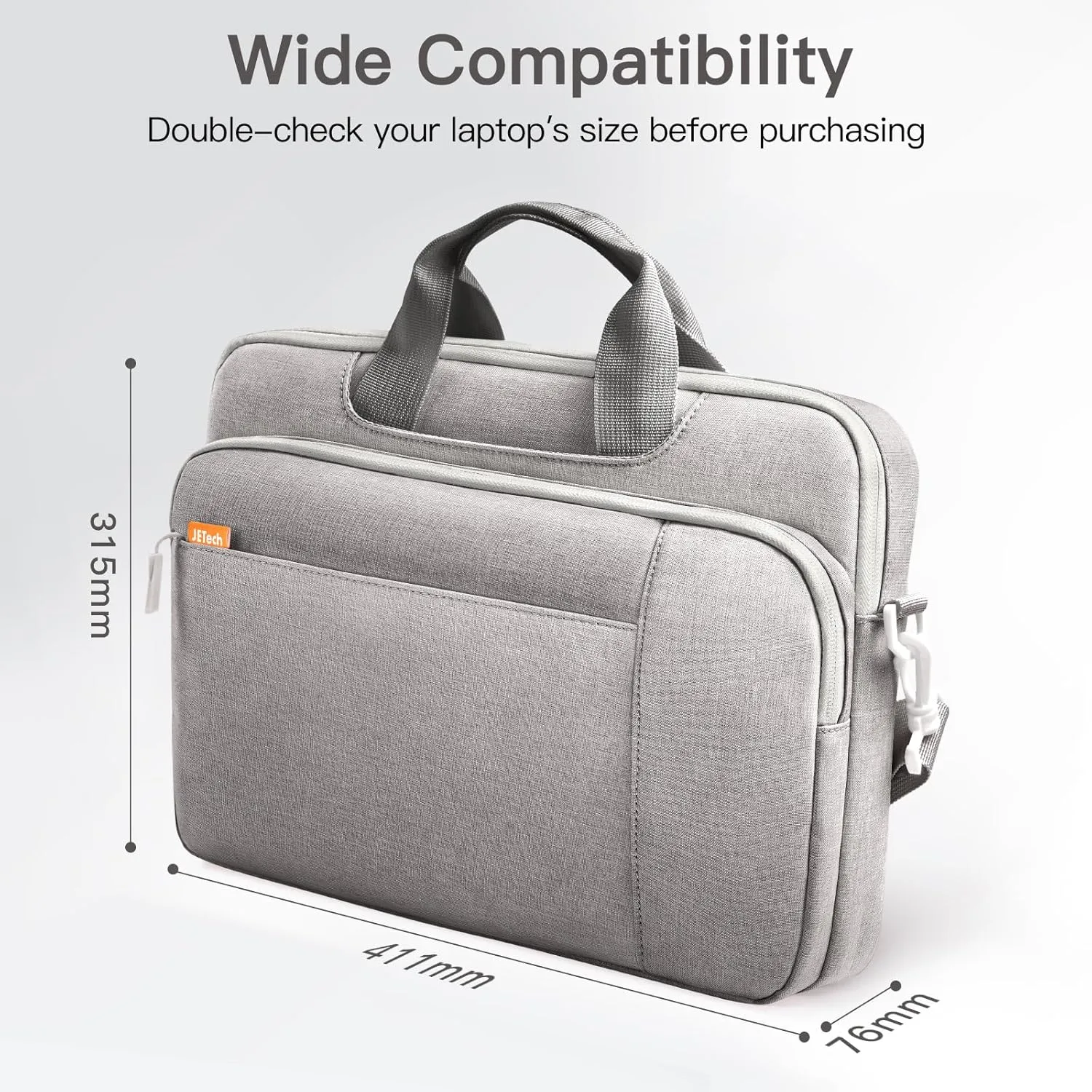 JETech Laptop Bag Case, Waterproof Slim Computer Sleeve Cover Compatible with MacBook Air/Pro, Surface Book and Other laptops