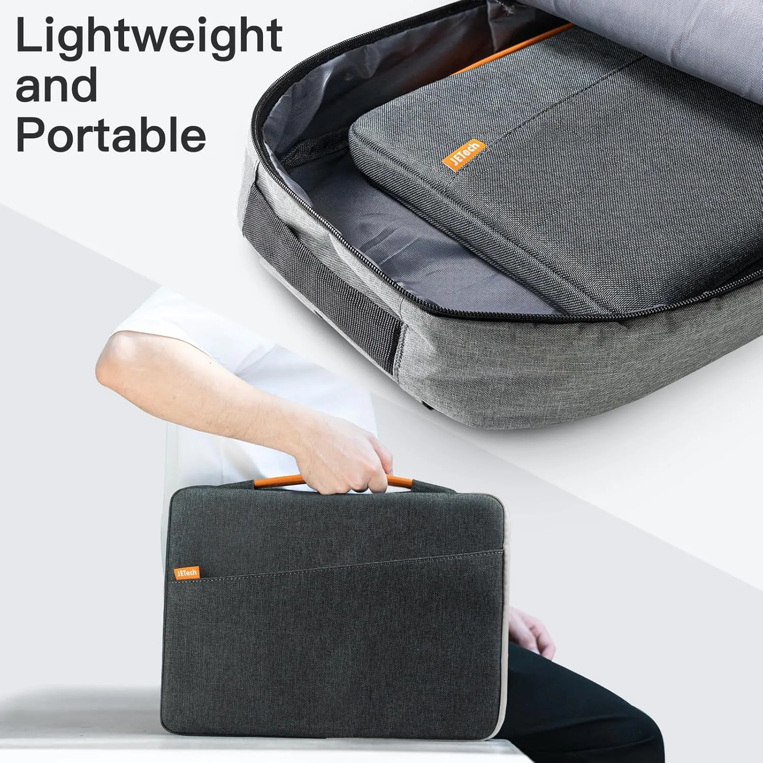 JETech Laptop Sleeve for 13-14Inch MacBook Air/Pro (M4/M3/M2/M1, 2021-2025), Waterproof Bag with Portable Handle and Pocket