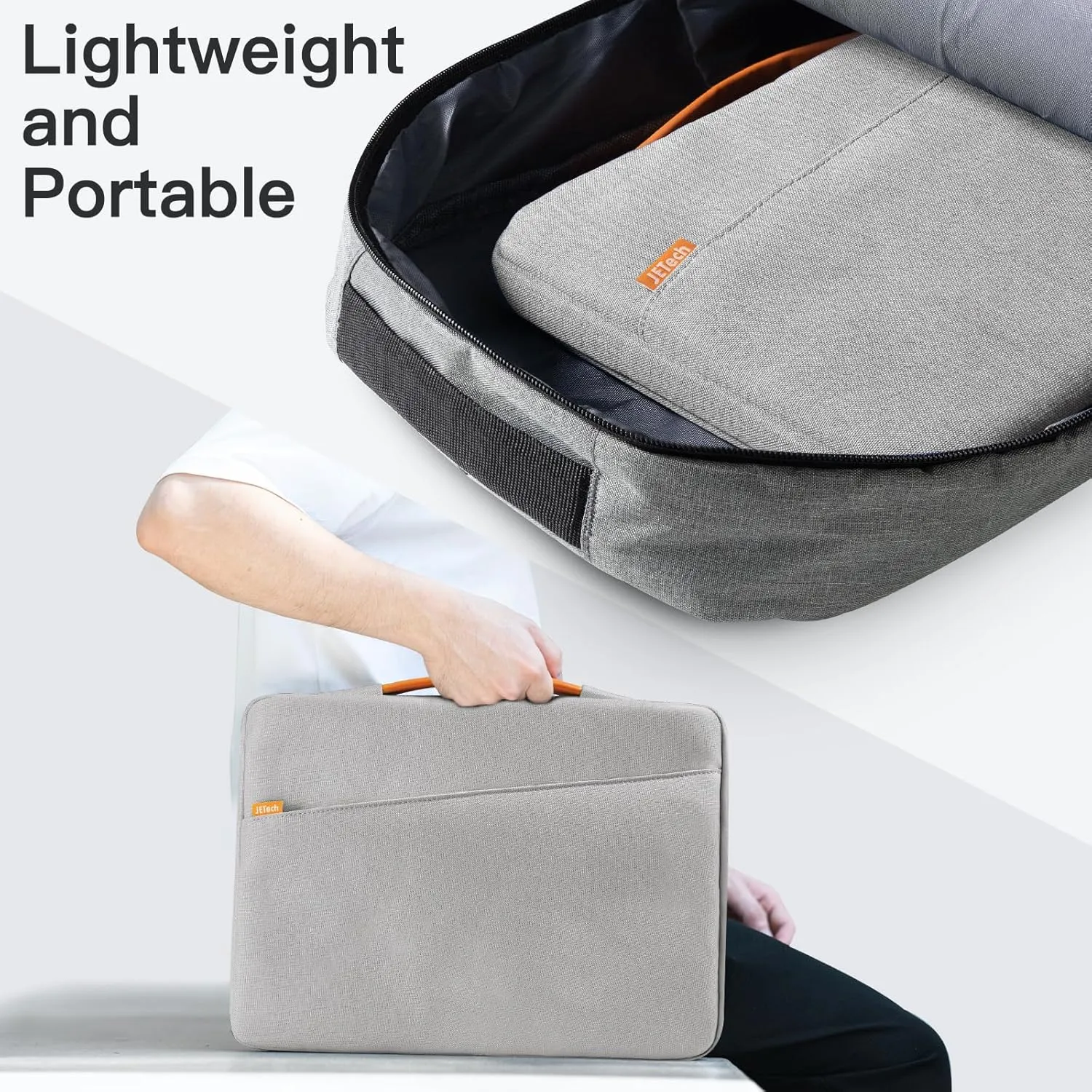 JETech Laptop Sleeve for 13-14Inch MacBook Air/Pro (M4/M3/M2/M1, 2021-2025), Waterproof Bag with Portable Handle and Pocket