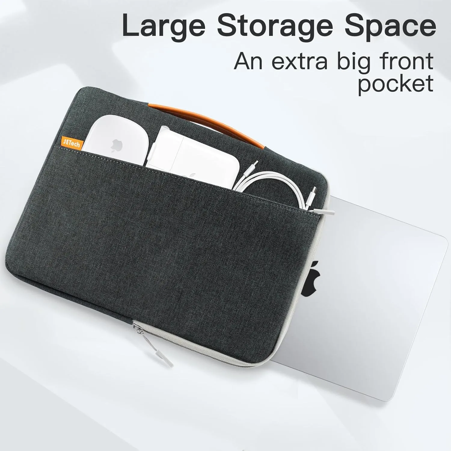 JETech Laptop Sleeve for 13-14Inch MacBook Air/Pro (M4/M3/M2/M1, 2021-2025), Waterproof Bag with Portable Handle and Pocket