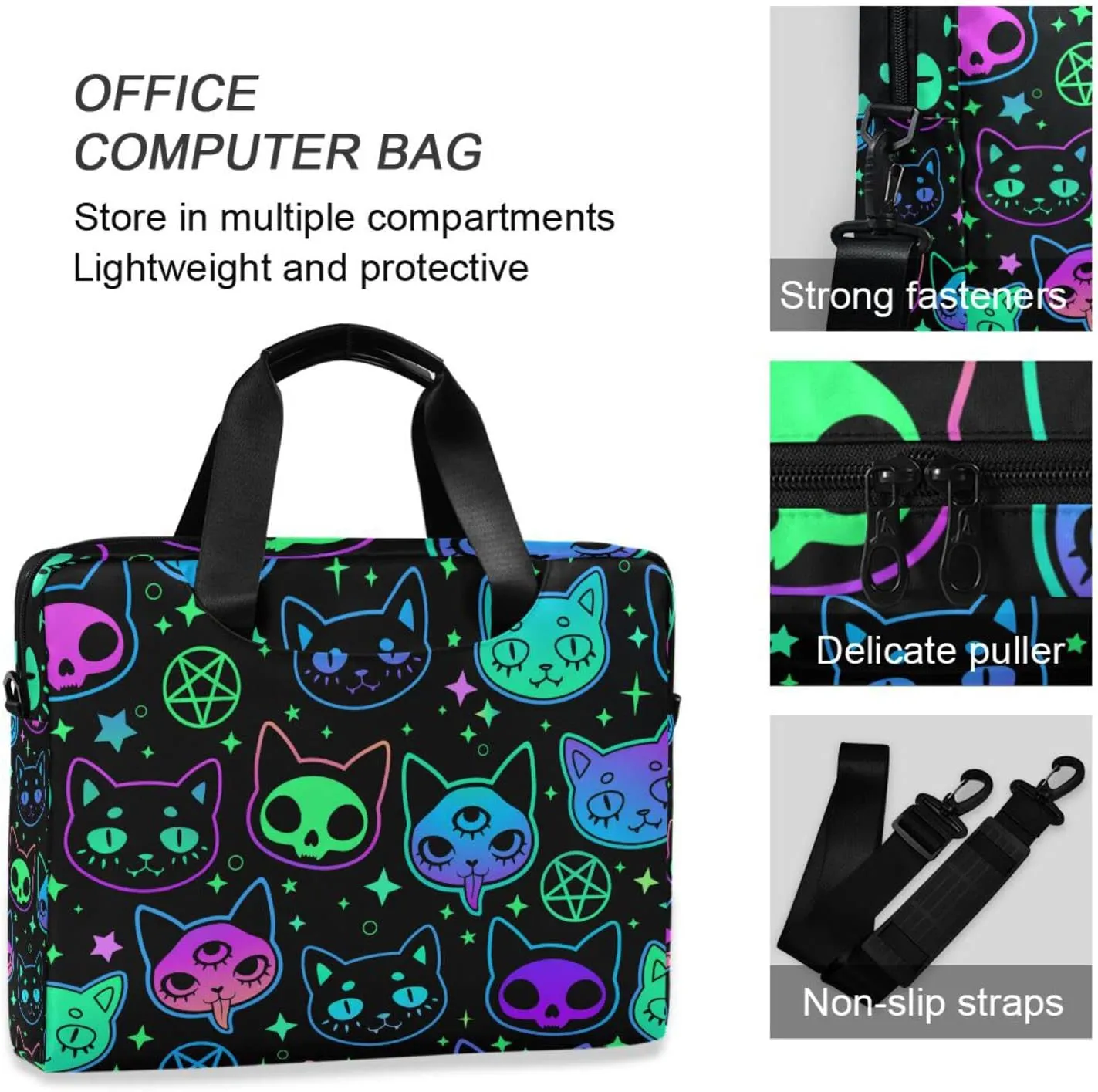 JIPONI 15.6 16 Inch Laptop Case Bag Briefcase Messenger Computer Bag