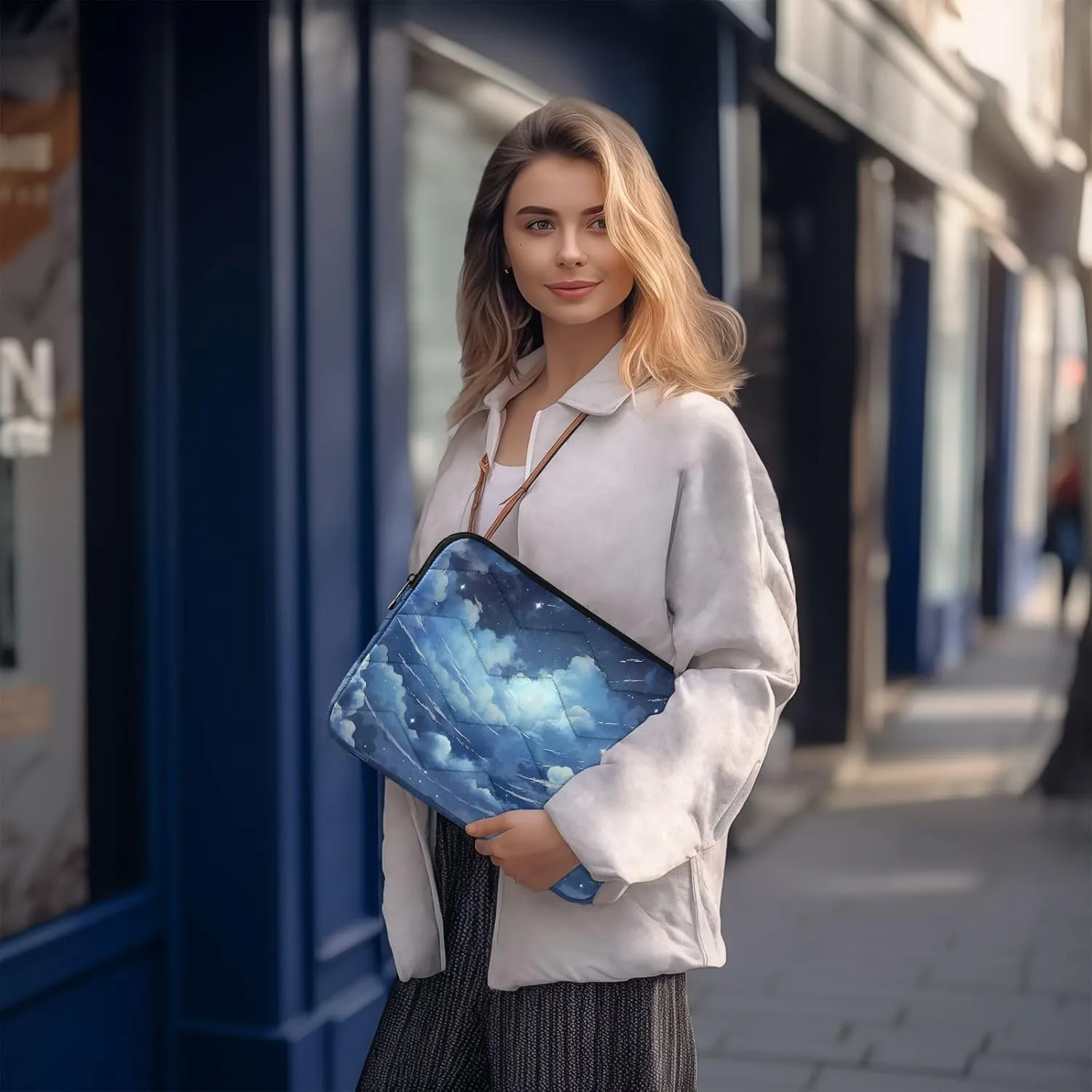 JIPONI Sky Meteor Laptop Sleeve Bag, Compatible for 15.6 16 Inch Notebook/Laptop/Tablet Computer, Laptop Case for Women Men Working Travel Storage