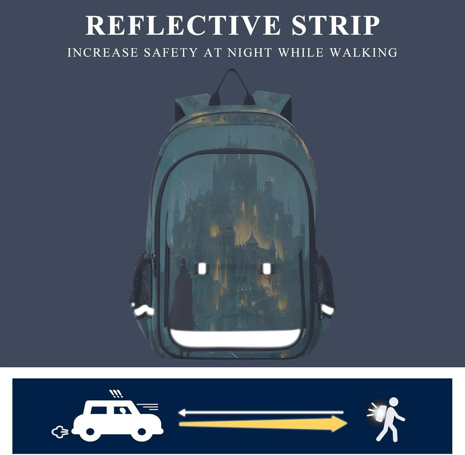Joisal Huge Medieval Castle Warrior School Bag for Kids for Girls Boys Waterproof Backpack Laptop