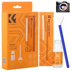 K&F Concept 24mm Full Frame Sensor Cleaning Swab*10   20ml Sensor Cleaner, DSLR SLR Digital Camera CMOS and CCD Sensor Cleaning Swab Kits for Nikon Sony Canon Camera Clean