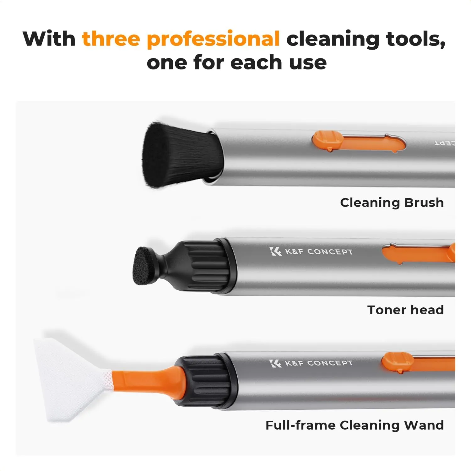 K&F Concept Lens Cleaning Pen for Full-Frame CMOS & CCD Sensors, Lens Cleaner Pen with 6* Full Frame Sensor Cleaning Rods for DSLR & Mirrorless Digital Cameras