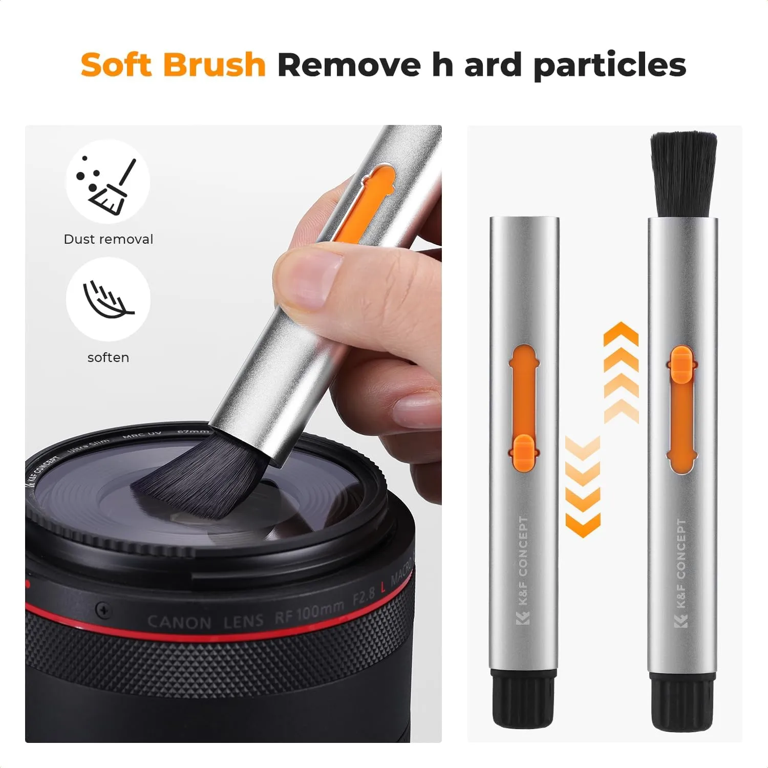 K&F Concept Lens Cleaning Pen for Full-Frame CMOS & CCD Sensors, Lens Cleaner Pen with 6* Full Frame Sensor Cleaning Rods for DSLR & Mirrorless Digital Cameras