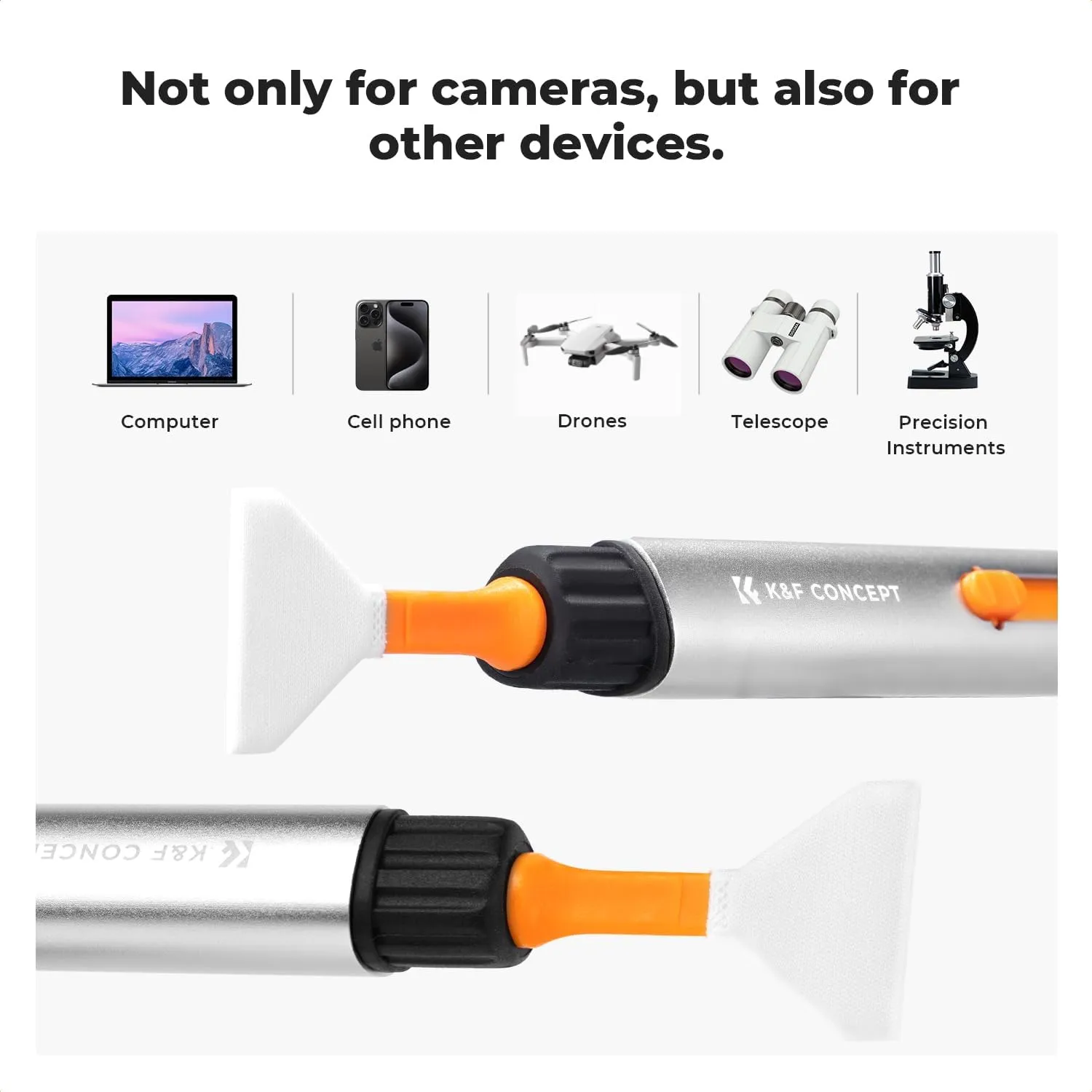 K&F Concept Lens Cleaning Pen for Full-Frame CMOS & CCD Sensors, Lens Cleaner Pen with 6* Full Frame Sensor Cleaning Rods for DSLR & Mirrorless Digital Cameras