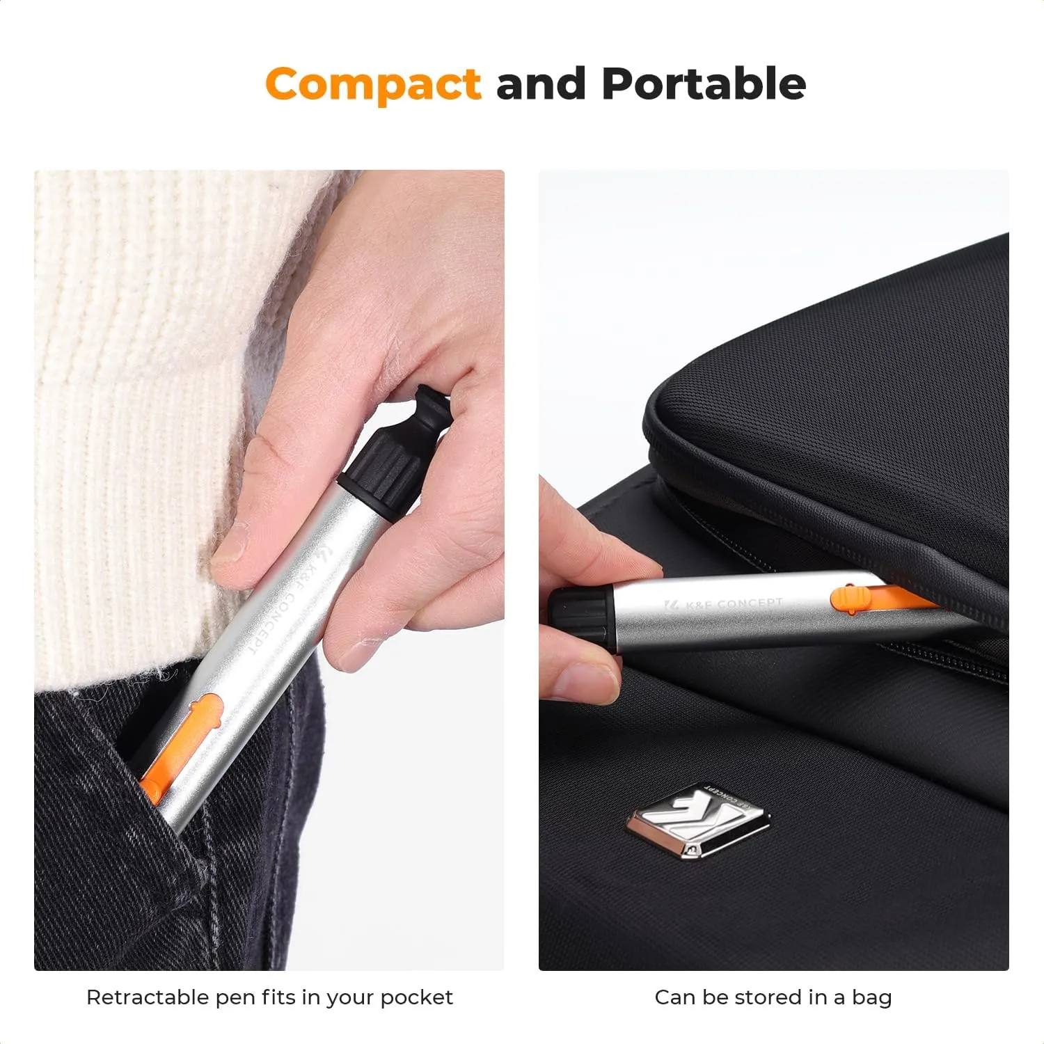 K&F Concept Lens Cleaning Pen for Full-Frame CMOS & CCD Sensors, Lens Cleaner Pen with 6* Full Frame Sensor Cleaning Rods for DSLR & Mirrorless Digital Cameras