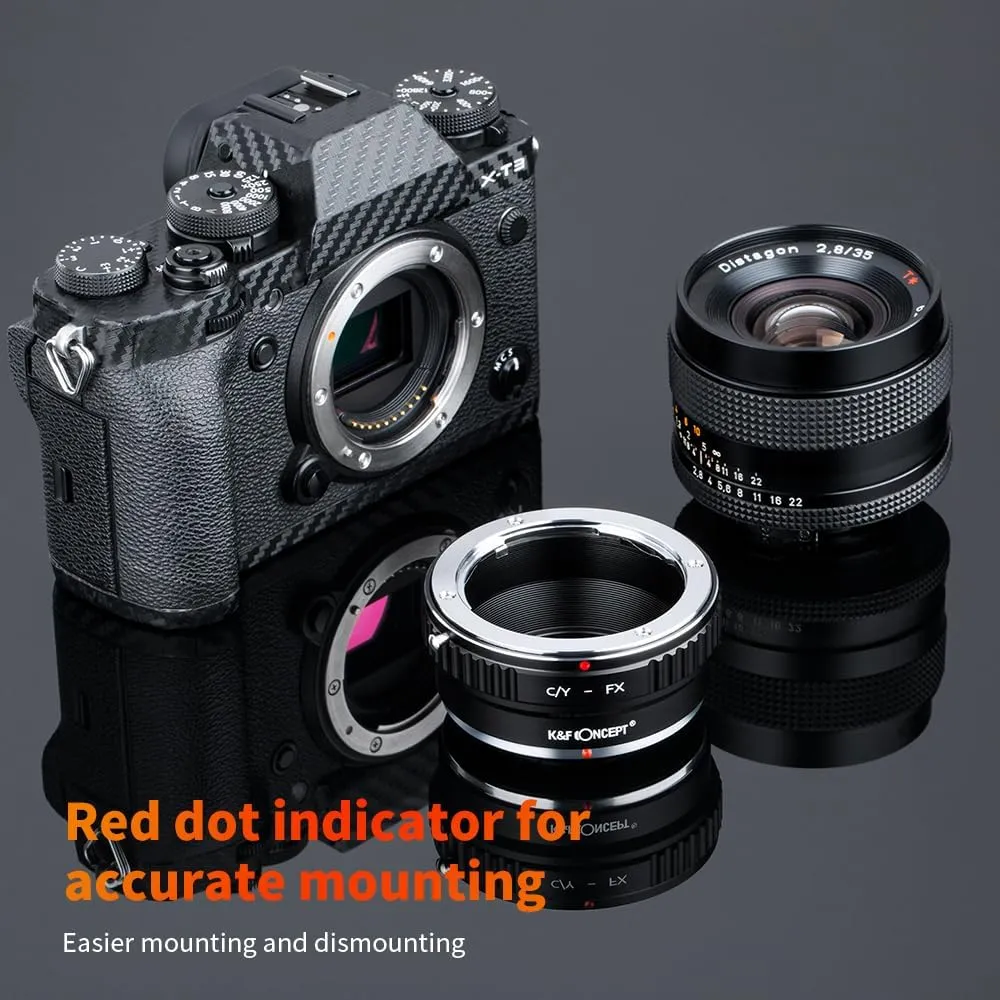 K&F Concept Lens Mount Adapter Compatible with Contax/Yashica (Also Know as c/y) Lens to Fujifilm X-Pro1 Mirrorless Camera