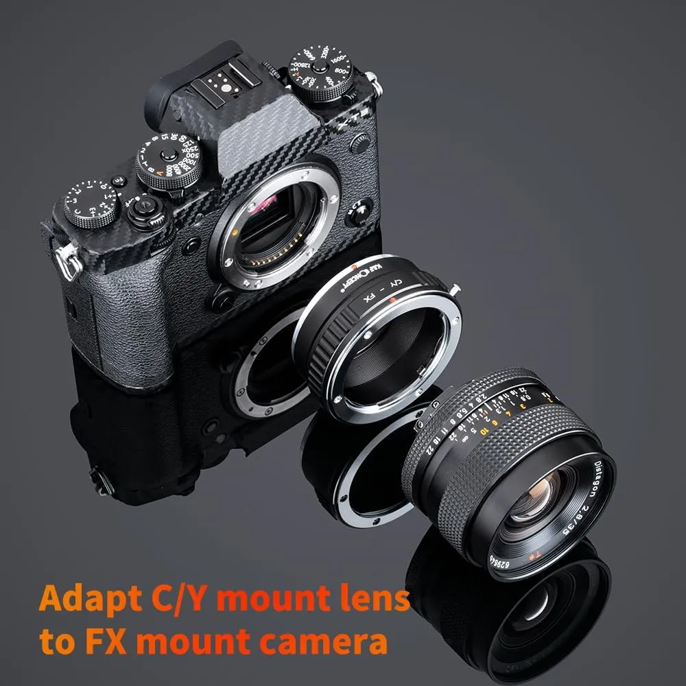 K&F Concept Lens Mount Adapter Compatible with Contax/Yashica (Also Know as c/y) Lens to Fujifilm X-Pro1 Mirrorless Camera