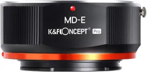 K&F Concept MD to NEX Lens Mount Adapter for Minolta MD MC Mount Lens to NEX E Mount Mirrorless Cameras with Matting Varnish Design for Sony A6000 A6400 A7II A5100 A7 A7RIII