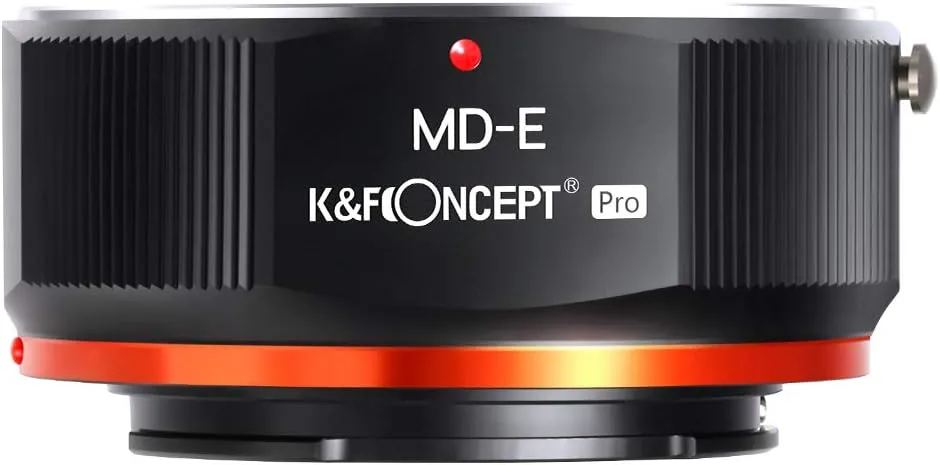 K&F Concept MD to NEX Lens Mount Adapter for Minolta MD MC Mount Lens to NEX E Mount Mirrorless Cameras with Matting Varnish Design for Sony A6000 A6400 A7II A5100 A7 A7RIII