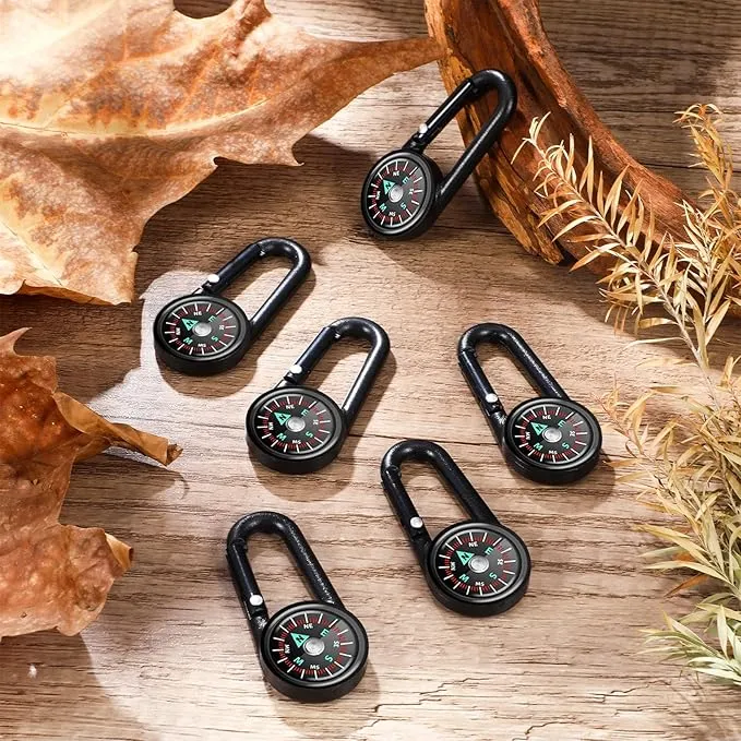 Kanayu Magnetic Compass Keychain Small Pocket Compass Survival Mini Compass Hiking for Kids Adults Camping Backpacking Accessory