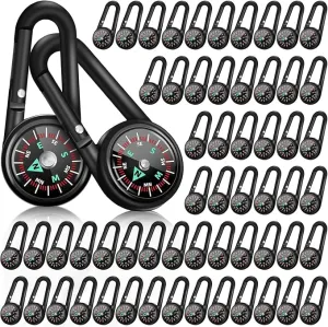 Kanayu Magnetic Compass Keychain Small Pocket Compass Survival Mini Compass Hiking for Kids Adults Camping Backpacking Accessory