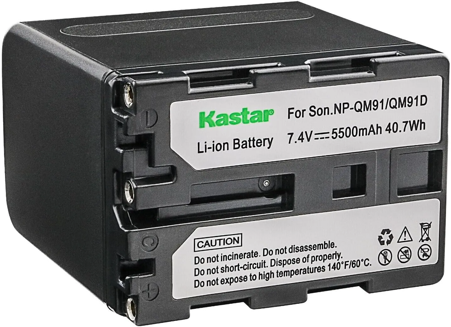 Kastar 2-Pack NP-QM91D Battery and LCD AC Charger Compatible with Sony NP-FM70, NP-FM71, NP-QM71, NP-QM71D, NP-FM90, NP-FM91, NP-QM91, MVC-CD500 DSR-PDX10 HVL-ML20M, HVR-A1, HVR-A1U DSLR-A100