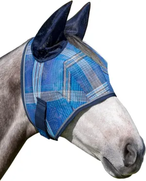 Kensington Signature Fly Mask w/Web Trim, Soft Mesh Ears & Forelock Opening Size: XL-Lrg.Horse Color: 181 - Kentucky Blue