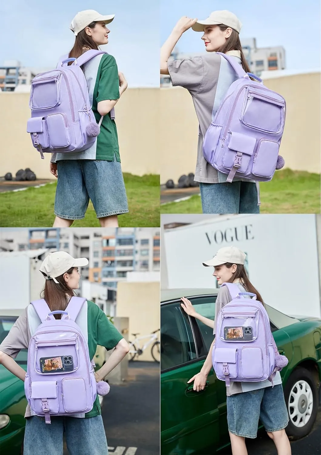 Kids Backpack for Girls Bookbag College Middle High School Bag for Student Black Plain Ita Bag