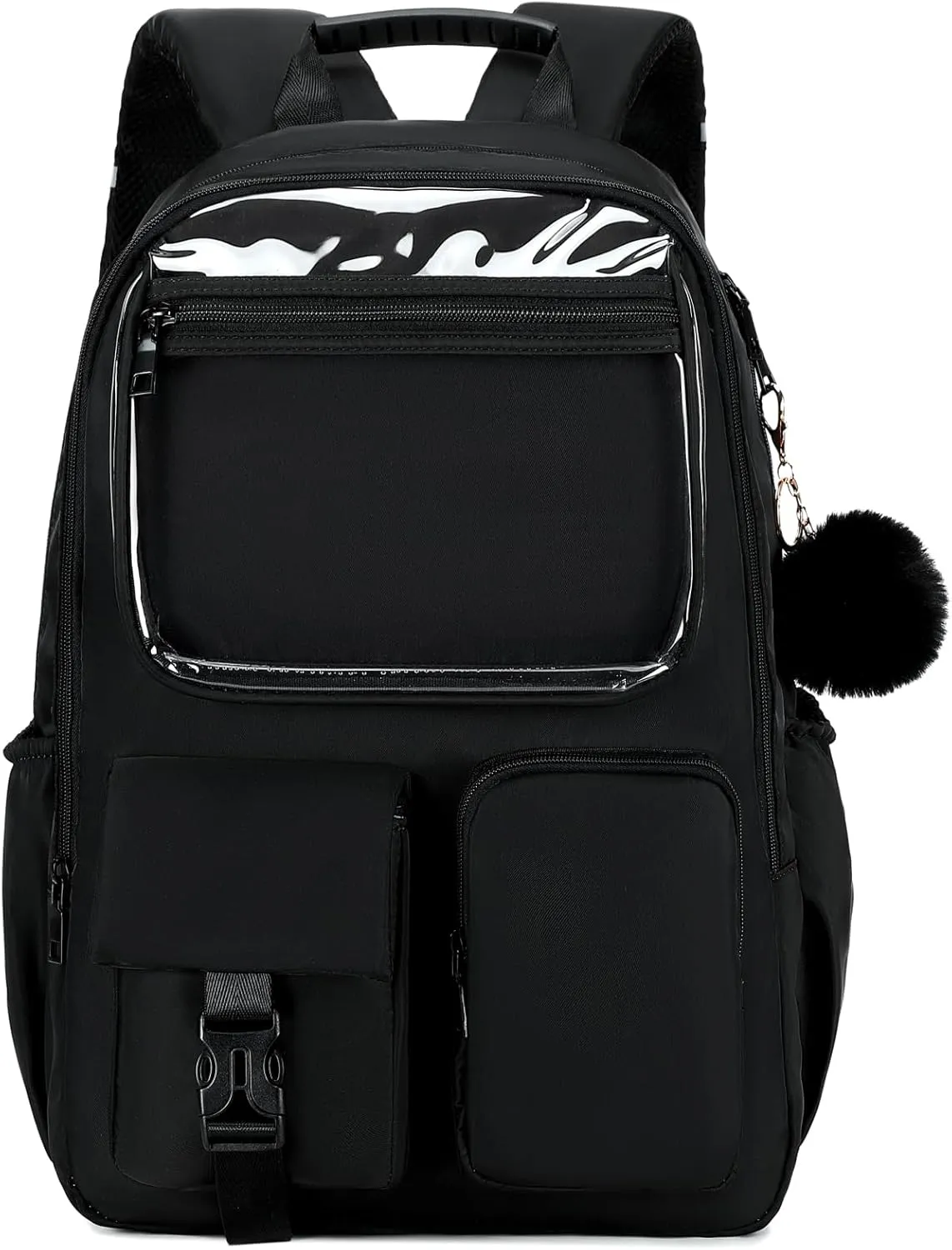 Kids Backpack for Girls Bookbag College Middle High School Bag for Student Black Plain Ita Bag