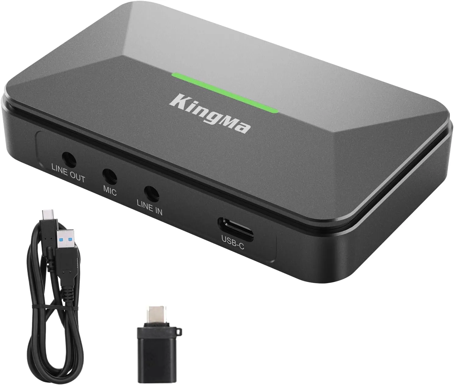 King Ma Video Capture Card,1080P 60HZ USB C to USB 3.0 Audio Capture Card Device HD Game Capture Card for TikTok Live Streaming Video Recording Work with Nintendo Switch/Xbox/Camera