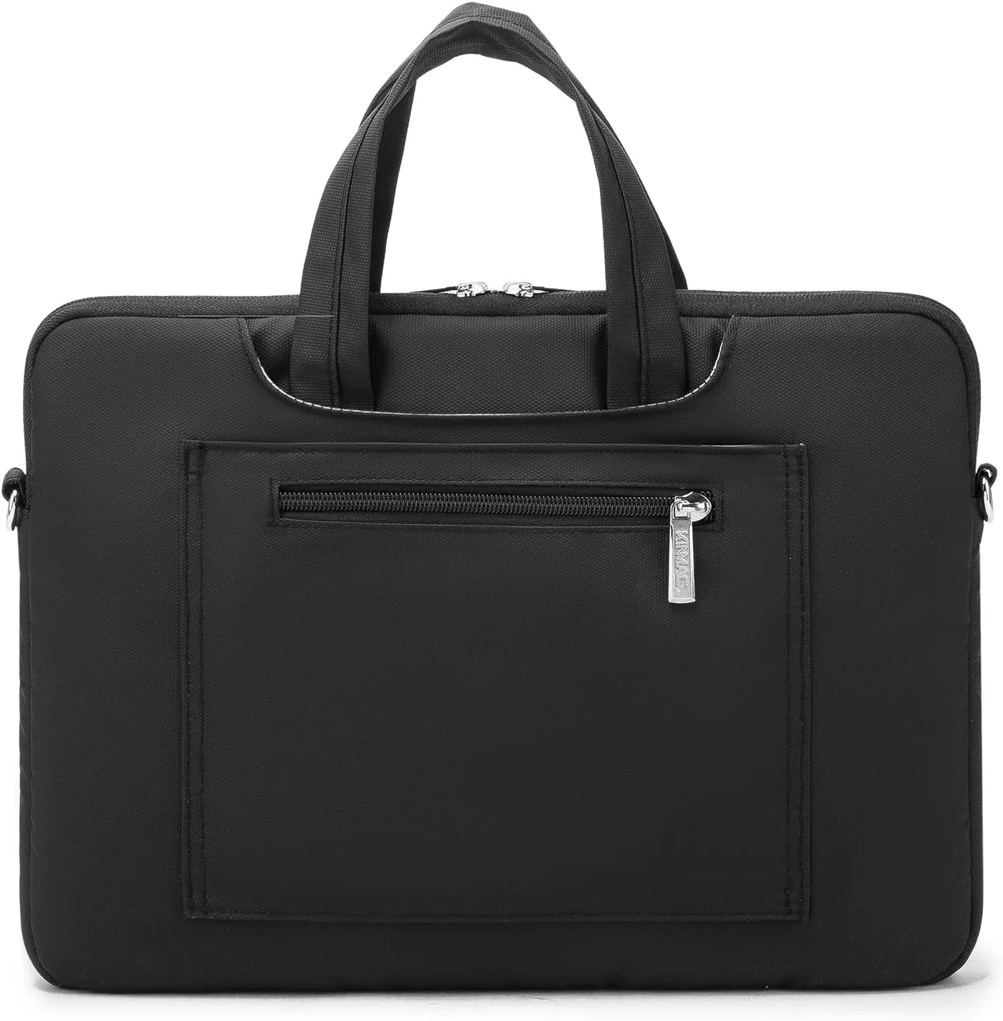 Kinmac Black Embroider 360° Protective Laptop Shoulder Messenger Sleeve Briefcase case Bag For MacBook Pro 16 inch,LG Gram 16 inch and 15 inch-15.6 inch Laptop