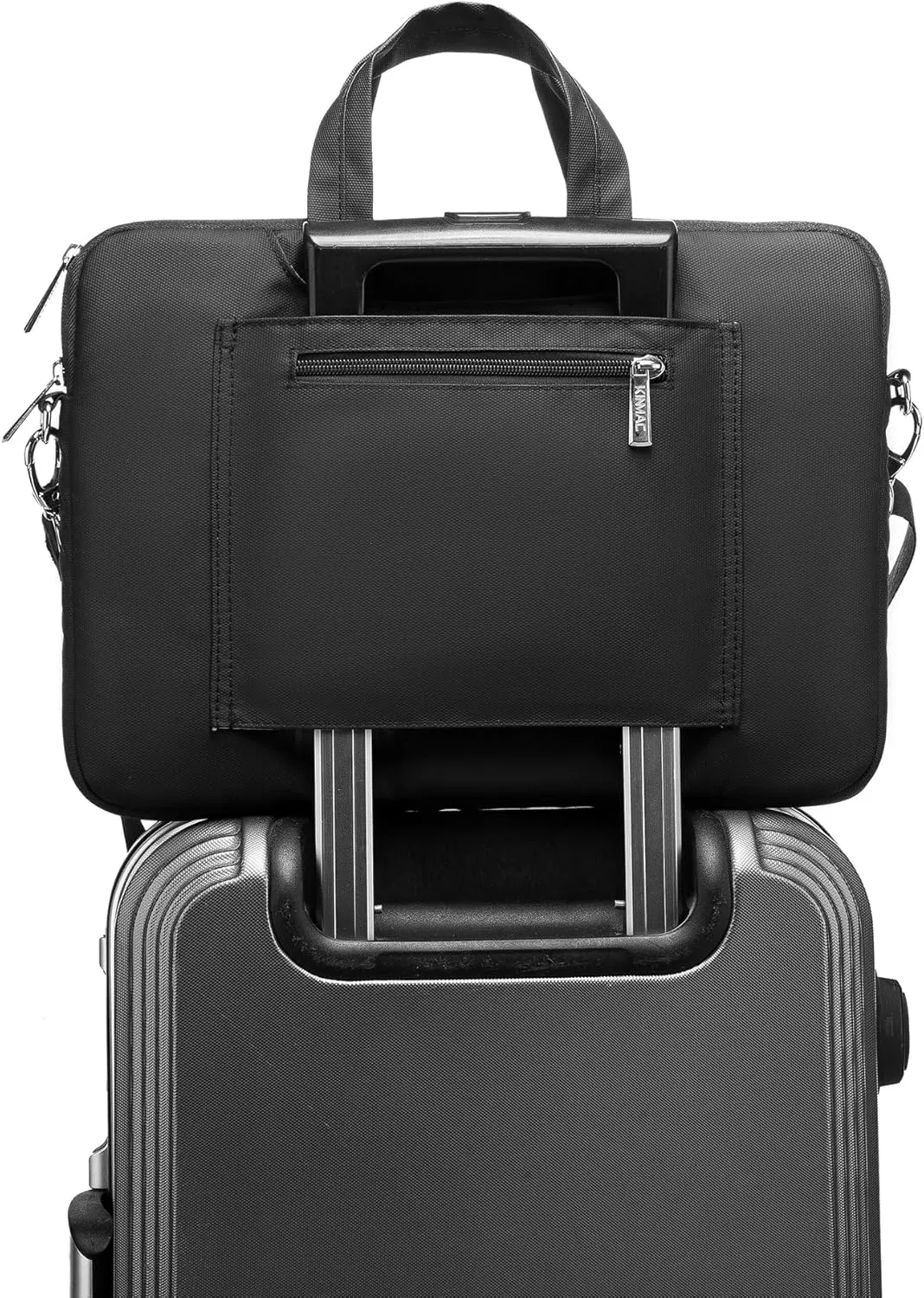 Kinmac Black Embroider 360° Protective Laptop Shoulder Messenger Sleeve Briefcase case Bag For MacBook Pro 16 inch,LG Gram 16 inch and 15 inch-15.6 inch Laptop