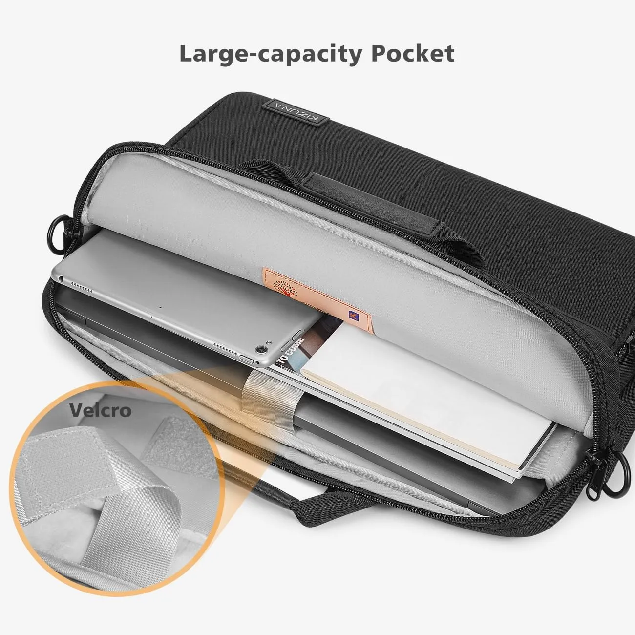 KIZUNA Laptop Bag Case 15.6 Inch Computer Shoulder Sleeve for MacBook Air 15 M2/MacBook Pro M1 M2 Max/16 Lenovo Legion Slim 5i Gen 8/16" IdeaPad Slim 5/Gaming 3i/HP Envy x360 15/Dell, Black