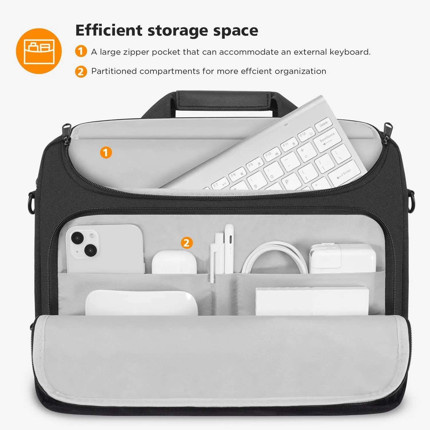 KIZUNA Laptop Bag Case 15.6 Inch Computer Shoulder Sleeve for MacBook Air 15 M2/MacBook Pro M1 M2 Max/16 Lenovo Legion Slim 5i Gen 8/16" IdeaPad Slim 5/Gaming 3i/HP Envy x360 15/Dell, Black
