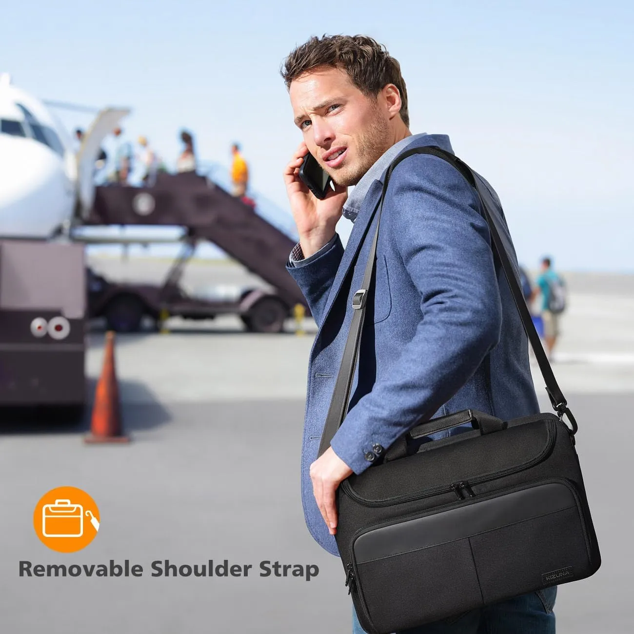 KIZUNA Laptop Bag Case 15.6 Inch Computer Shoulder Sleeve for MacBook Air 15 M2/MacBook Pro M1 M2 Max/16 Lenovo Legion Slim 5i Gen 8/16" IdeaPad Slim 5/Gaming 3i/HP Envy x360 15/Dell, Black