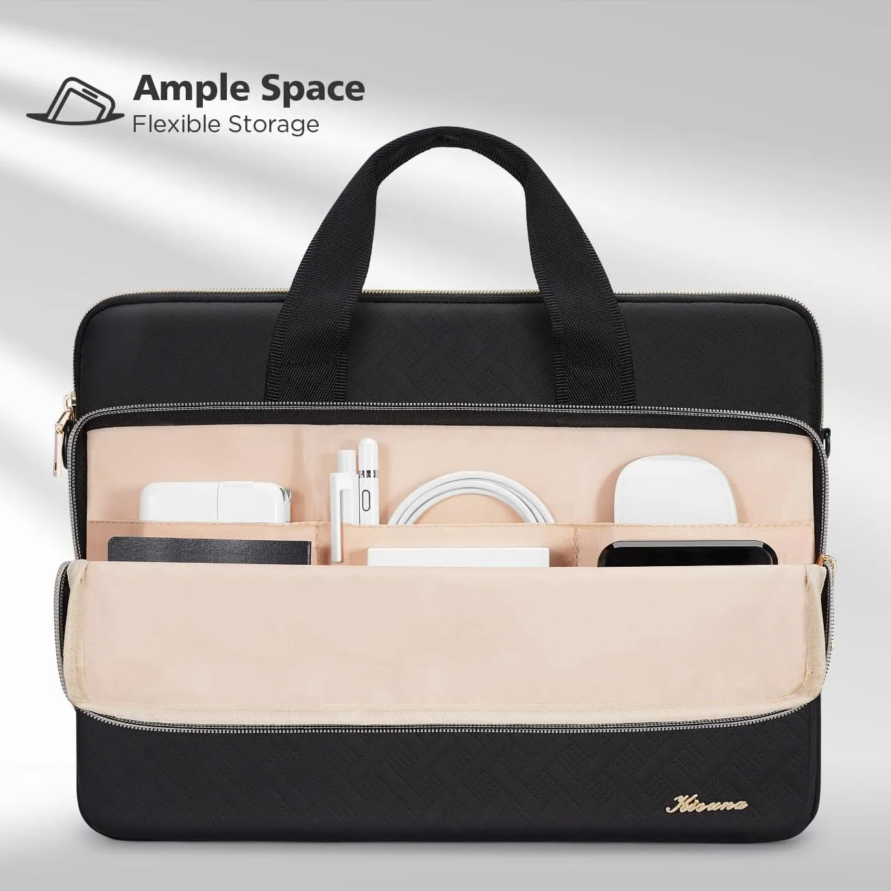 KIZUNA Laptop Sleeve Case 14 Inch Computer Shoulder Bag for 15" MacBook air M3 2024/Lenovo Flex 14/IdeaPad Flex 5/15.4 MacBook Pro/HP EliteBook 840 G5/Dell Latitude/14 Lenovo IdeaPad 3i Gen 6