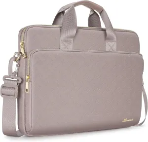 KIZUNA Laptop Sleeve Case 14 Inch Computer Shoulder Bag for 15" MacBook air M3 M2/Lenovo IdeaPad Slim 3i/IdeaPad Flex 5/15.4 MacBook Pro/14 Yoga Slim Pro X/14.4" Surface Laptop Studio 2/HP/Dell,Khaki