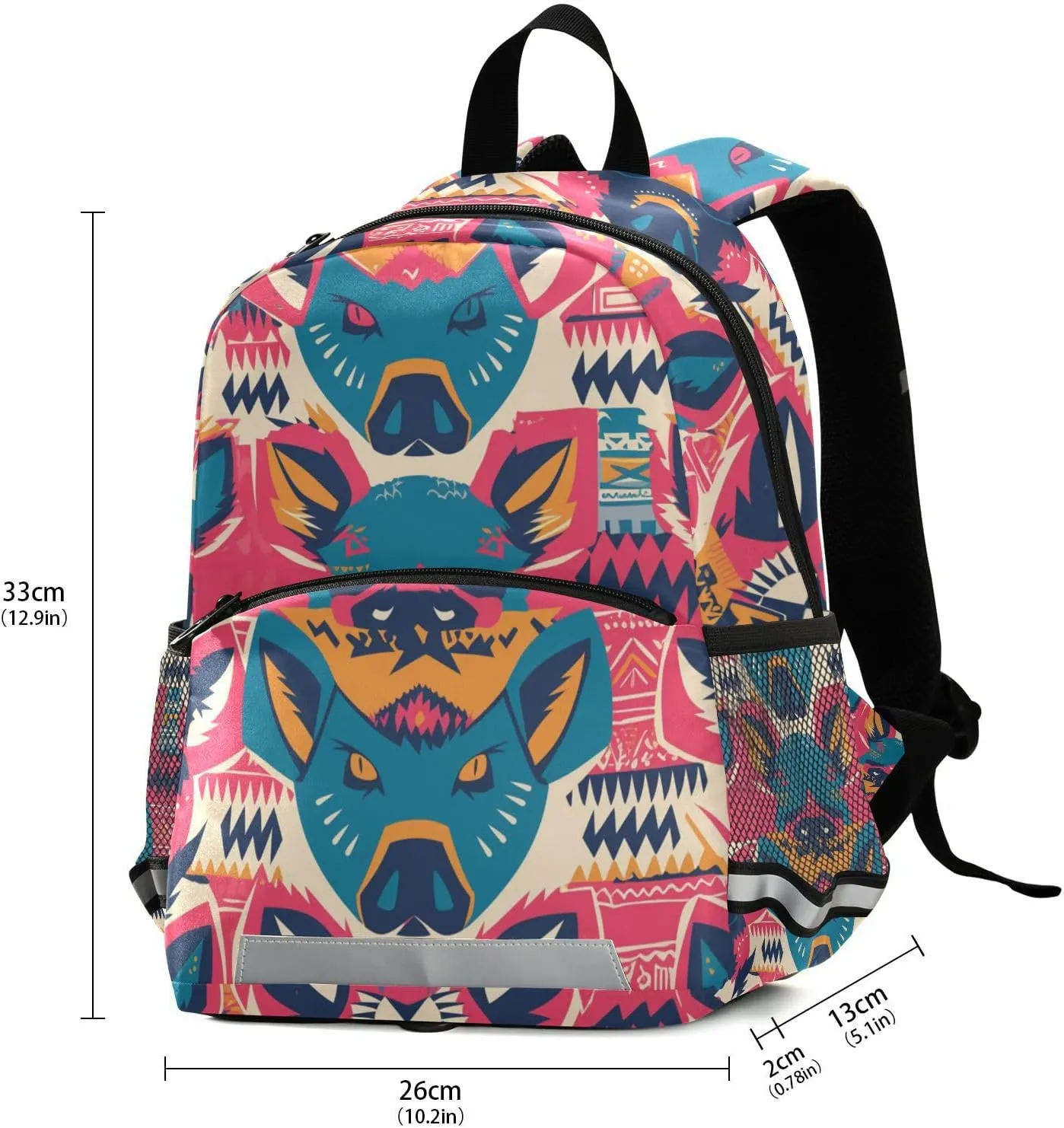 KLL Toddler Backpacks Mini Waterproof School Bag Travel Outdoor Daypack, Hand Drawn Cute Pig Heads