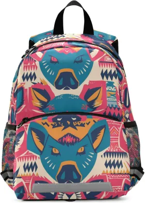 KLL Toddler Backpacks Mini Waterproof School Bag Travel Outdoor Daypack, Hand Drawn Cute Pig Heads