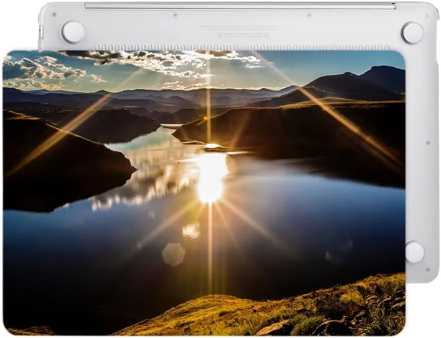 KSK KAISHEK Case Compatible for MacBook Air 13 inch Retina Display 2018 2019 2020 Release A2337 m1 A2179 A1932, Plastic Protective Case & Keyboard Cover & Webcam Cover, Mountain Scenery