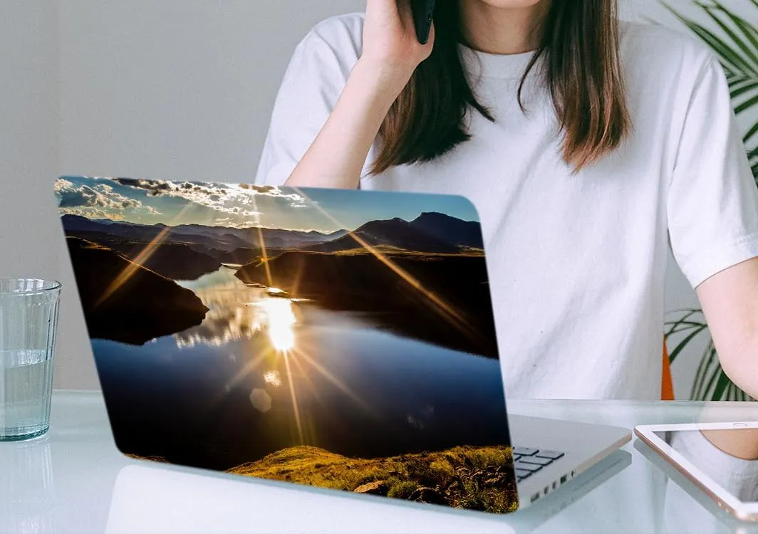KSK KAISHEK Case Compatible for MacBook Air 13 inch Retina Display 2018 2019 2020 Release A2337 m1 A2179 A1932, Plastic Protective Case & Keyboard Cover & Webcam Cover, Mountain Scenery
