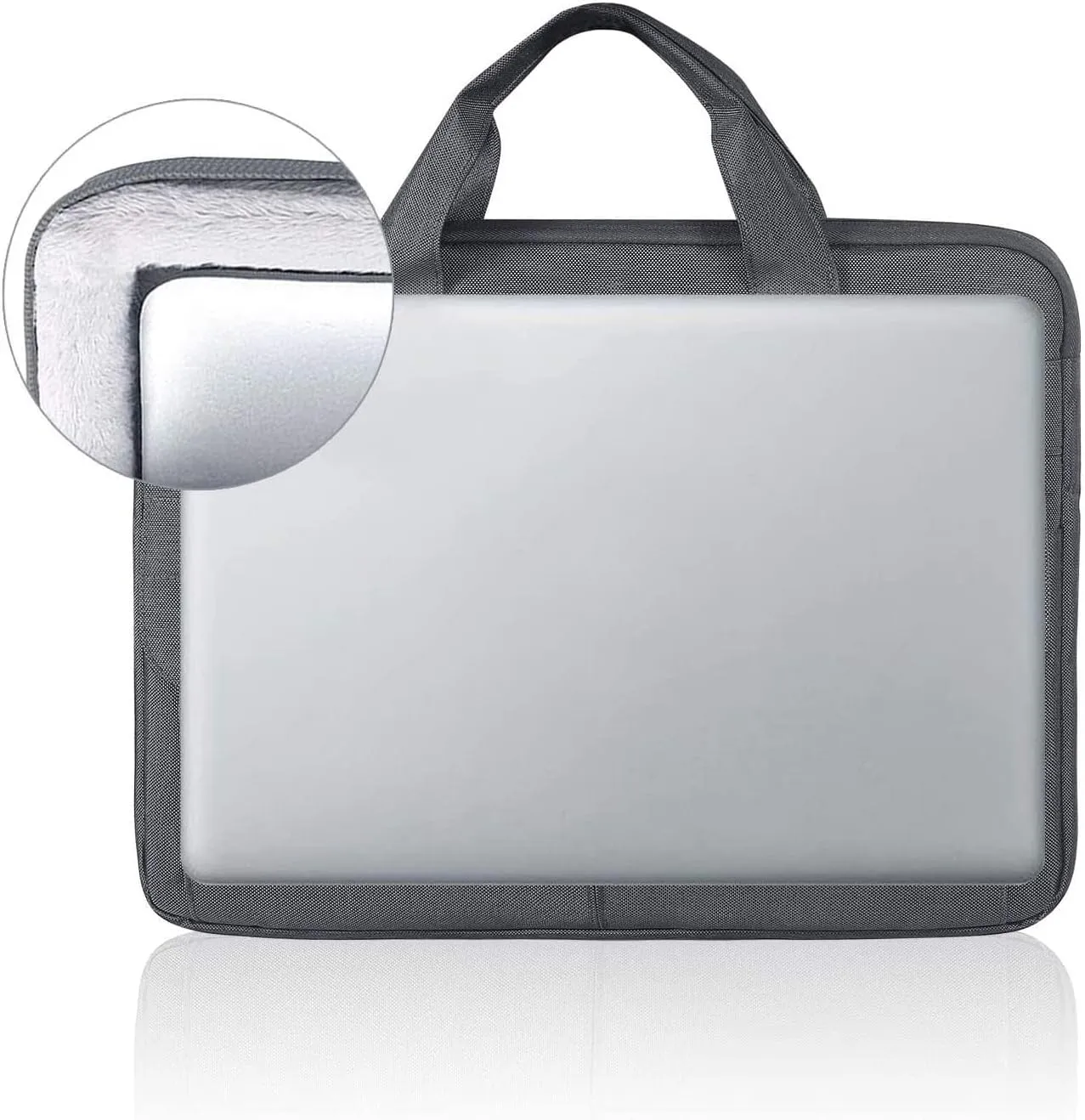 LANDICI Laptop Bag Carrying Case 15.6 Inch with Shoulder Strap, Slim Waterproof Computer Sleeve Cover Compatible with MacBook Pro 15/16, 15-16 Inch HP Acer Dell Lenovo ASUS Laptop, Grey