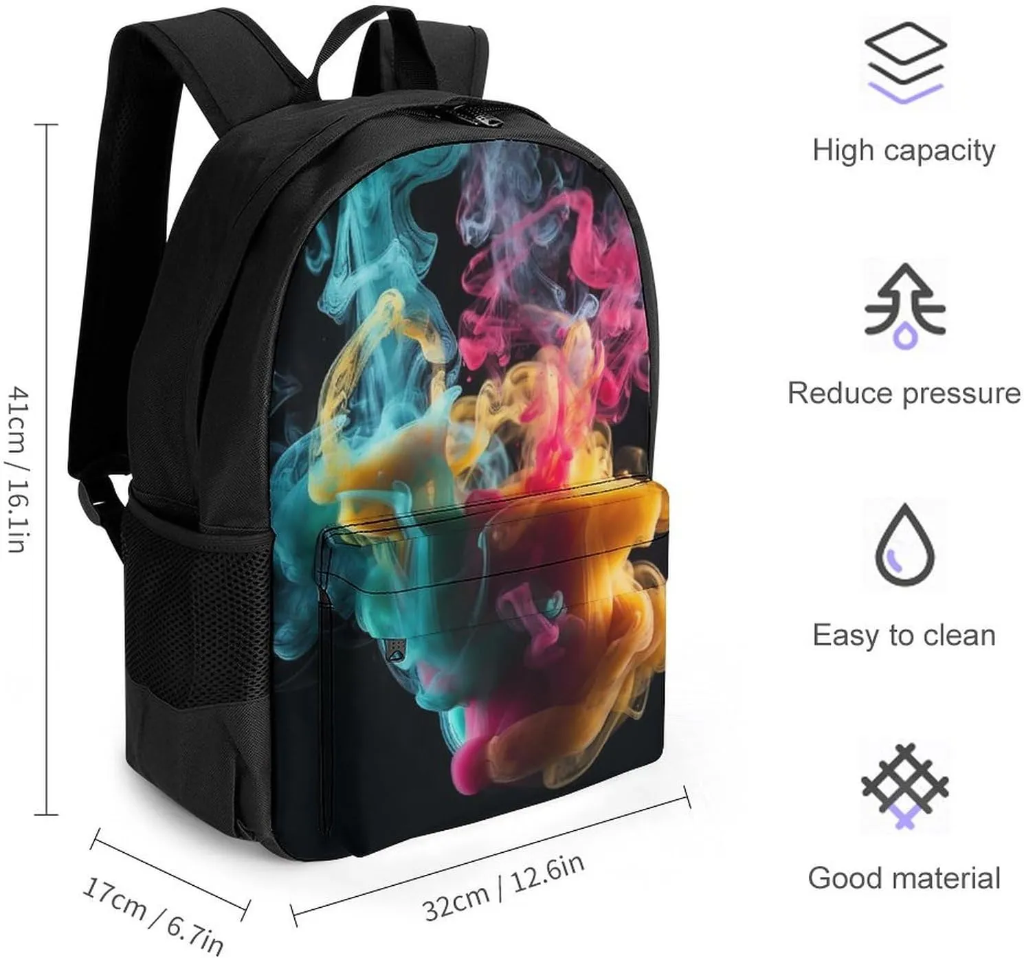 Laptop Backpack for Women Men Daypack Melt In The Water Backpacks Computer Bag Travel Laptop Bag Casual Work Bag, 42x30.5cm, XB0604116