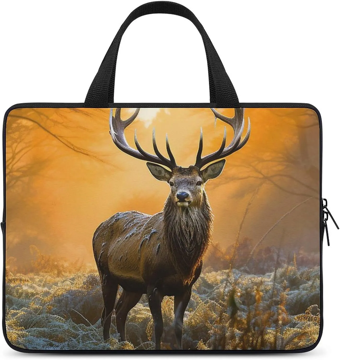 Laptop Bag for Women Computer Tote Bag Deer in The Grass Business Bag Briefcase Lightweight Handbag