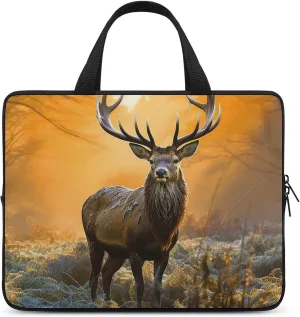 Laptop Bag for Women Computer Tote Bag Deer in The Grass Business Bag Briefcase Lightweight Handbag