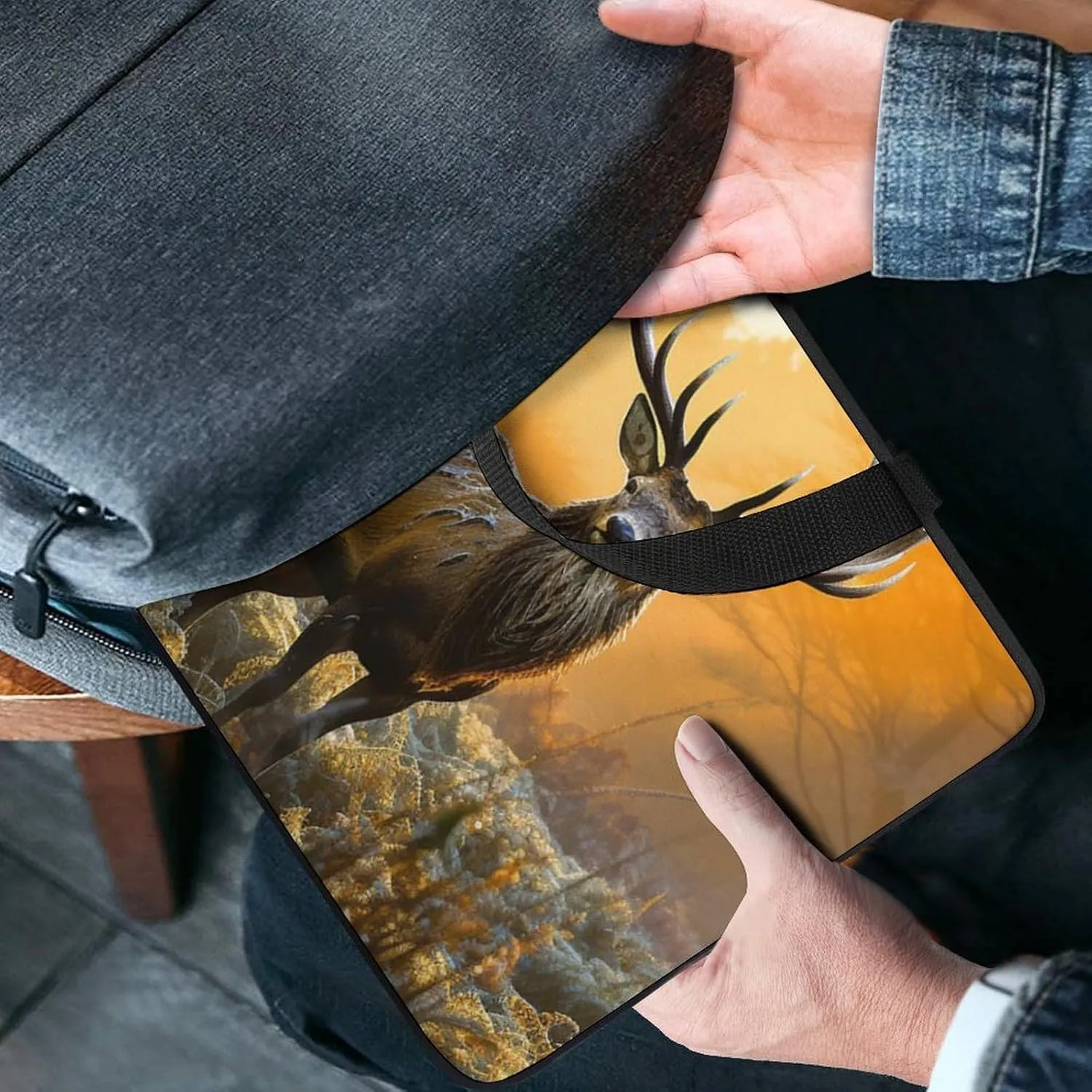Laptop Bag for Women Computer Tote Bag Deer in The Grass Business Bag Briefcase Lightweight Handbag