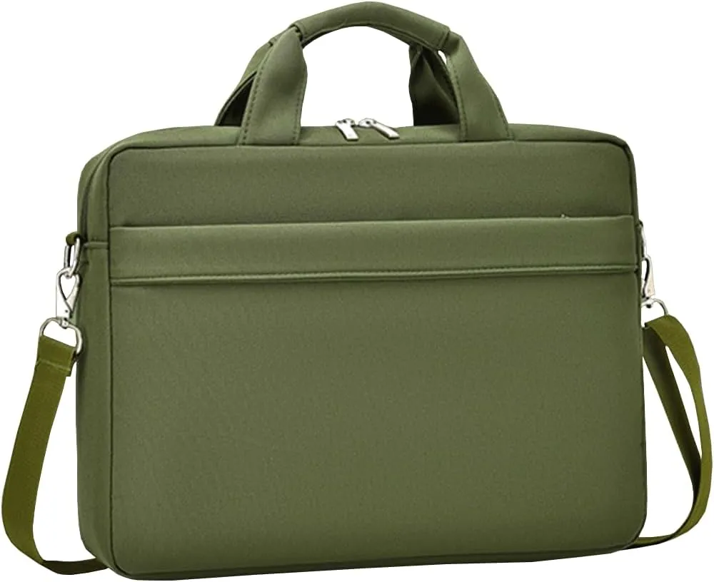 Laptop Case Sleeve 15.6 16 inch, Shockproof Protective Laptop Cover Briefcase Carrying Computer Bag Compatible with Lenovo 15.6-16 Inch Dell HP Acer LG ASUS Chromebook Notebook, Army Green